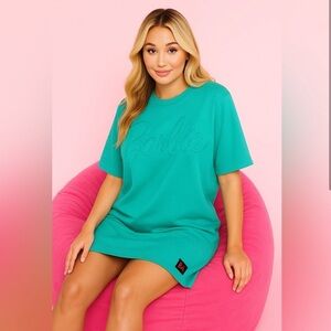 Barbie Teal Green Short Sleeve T-Shirt Dress